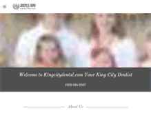 Tablet Screenshot of kingcitydental.com